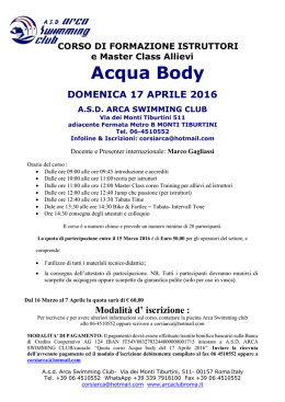 programma corso Acqua Body