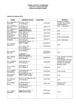 ELENCO AVVOCATI IN MATERIA CIVILE