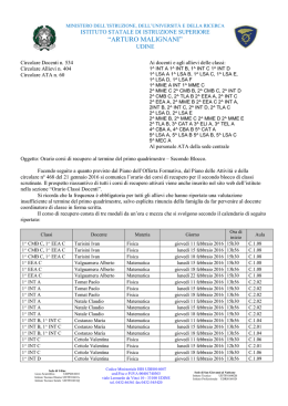 Criteri attivit&agrave; di recupero al termine del primo
