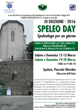 Speleo Day - Cai Spoleto