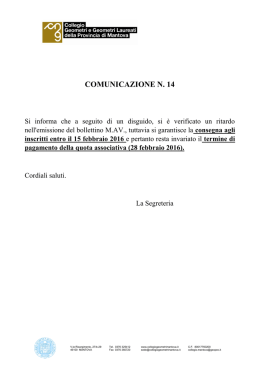 COMUNICAZIONE N. 14 - Collegio Geometri Mantova