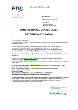 raduno zonale classe laser categoria 4,7 - radial