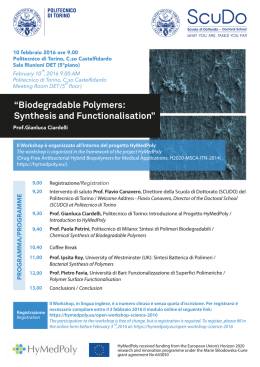 “Biodegradable Polymers: Synthesis and Functionalisation”