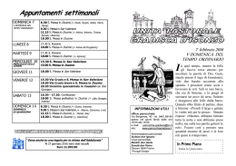 Foglietto del 7 febbraio - Parrocchia di Gradisca d` Isonzo