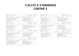 calendario calcio a 5 femm... - FIGC Comitato Regionale Emilia