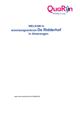 Welkom in De Ridderhof