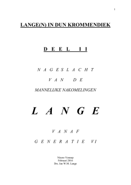 VI.C.1 - Genealogie Lange