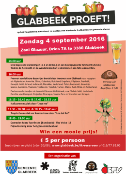 Zondag 4 september 2016: Glabbeek Proeft!