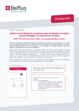 Belfius eerste Belgische grootbank waar de klanten in fondsen