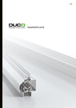 Brochure Raamventilatie - Duco, ventilation & sun control