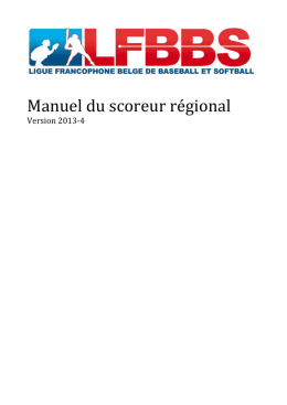 Télécharger un fichier PDF gratuit : Manuel du scoreur