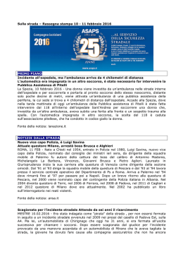 Leggi la rassegna del 10-11 febbraio 2016