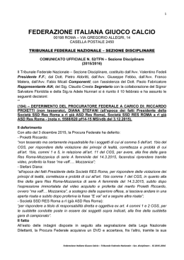 Leggi il comunicato in pdf - Federazione Italiana Giuoco Calcio