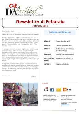 Newsletter - Dante Alighieri Italian Society in New Zealand