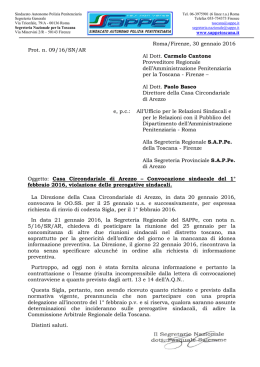 C.C. Arezzo Convocazione sindacale del 1