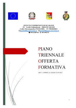 piano triennale offerta formativa - Istituto Comprensivo di Ficarazzi