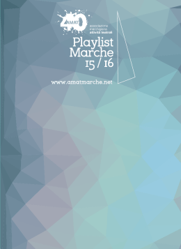 Playlist Marche 2016 (scarica pdf 1.5 M)