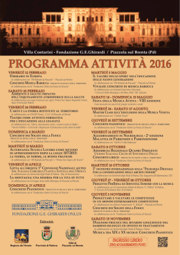 Programma Generale 2016 (Flyer)