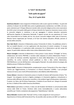 Pisa, 15-17 aprile 2016