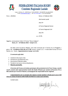 16PR49 - Comitato Regionale FIR Lazio