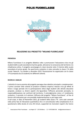 relazione Milano Fuoriclasse zona5