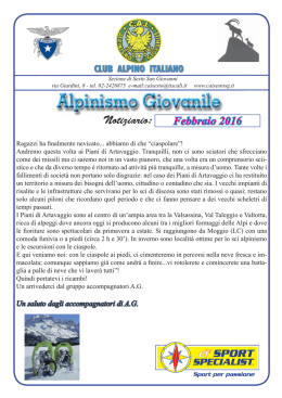 Notiziario: Febbraio 2016 - CAI di Sesto San Giovanni