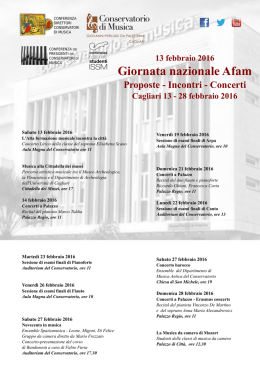 Giornata nazionale Afam - Conservatorio Pierluigi da Palestrina