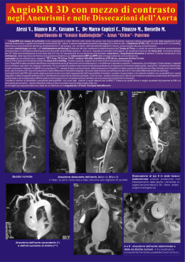AngioRM 3D negli aneurismi e nelle dissecazioni