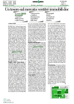 Corriere dell`Umbria-un tesoro sul mercato