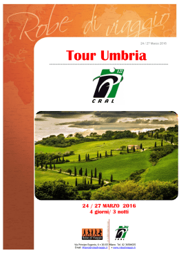 Tour dell`Umbria - CRAL Autobrennero