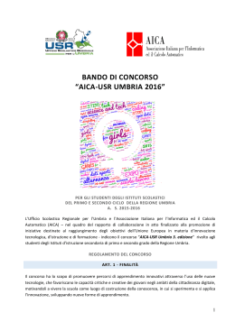 1. Bando di Concorso AICA  - Ufficio Scolastico Regionale per