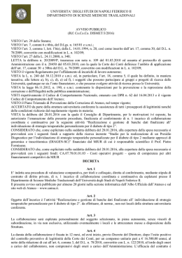 Avviso cococo_DISMET_3_2016 - Università degli Studi di Napoli
