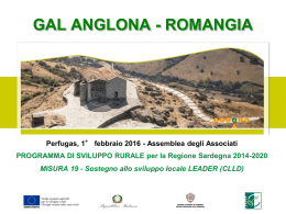 PSR Sardegna 2014/2020 - GAL Anglona Romangia