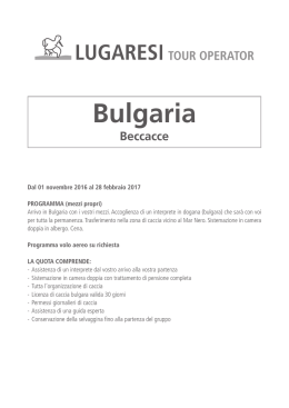 Bulgaria - Lugaresi Caccia