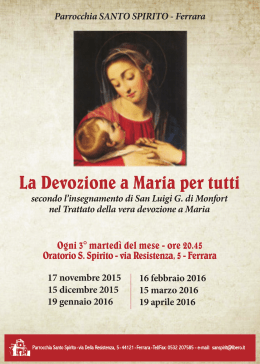 La Devozione a Maria per tutti - Parrocchia Santo Spirito di Ferrara