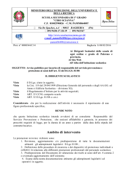 (bando) per incarico di responsabile del servizio