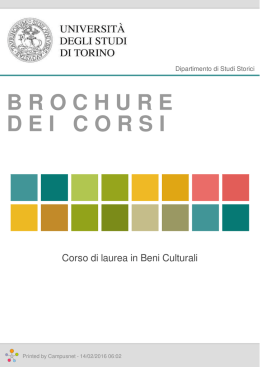 in pdf - Corso di laurea in Beni Culturali