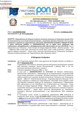Assunzione in Bilancio - PA 2016 PON FESR-signed