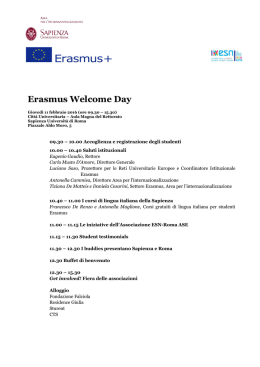 Erasmus Welcome Day 2016