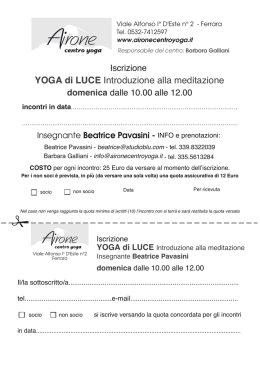 modulo d`iscrizione - Airone Centro Yoga