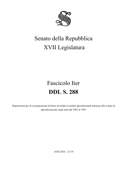 DDL S. 288 - Senato della Repubblica