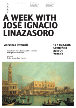 Linazasoro locandina ws - Università Iuav di Venezia