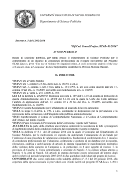 lsduwlphqwr gl 6flhq]h 3rolwlfkh - Universit&agrave; degli Studi di Napoli