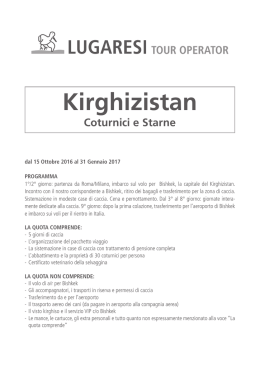 Kirghizistan - Lugaresi Caccia