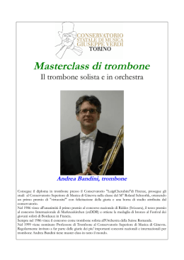 Andrea Bandini: Il trombone solista e in orchestra