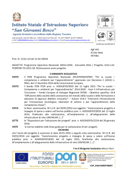 8 dichiarazione avvio progetto - Istituto San Giovanni Bosco e
