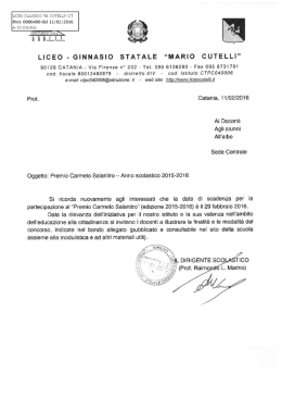 Premio Carmelo Salanitro. Reminder pdf