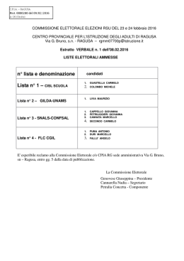 Liste elettorali RSU - Centro Provinciale per l`Istruzione degli