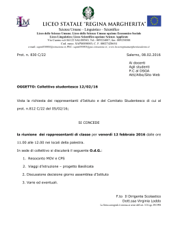 Collettivo Studentesco 12/02/2016 - Liceo Statale Regina Margherita