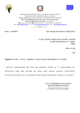 carta intestata - "Rita Levi Montalcini" San Giorgio del Sannio